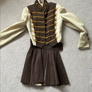 Vintage Military Style Jacket and Skirt Set